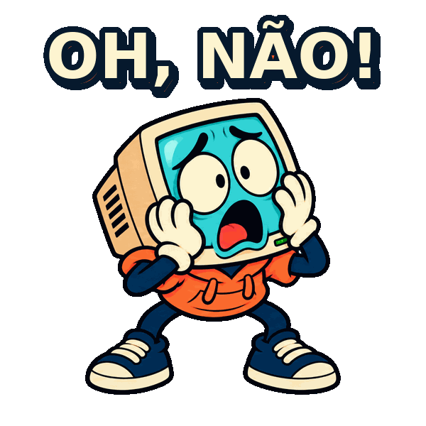 Bitreco fazendo uma expressão de surpresa, em uma das animações da coleção